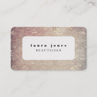 Rounded Corners Schlange Skin Print Fashion Templa Visitenkarte