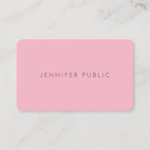 Rounded Elegant Pink Clean Design Template Visitenkarte