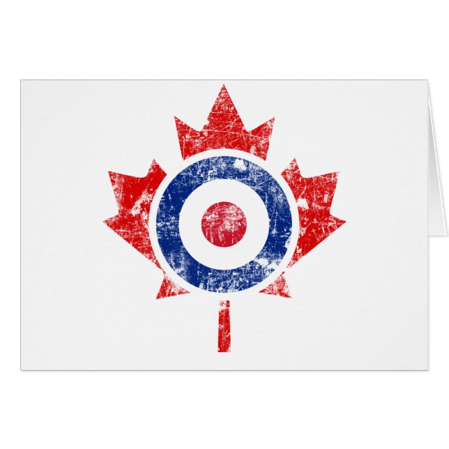 Roundel Canada Curling Hockey Target Grunge Ice (Vorderseite (Horizontal))