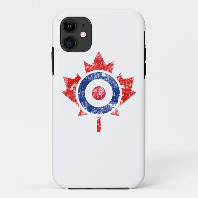 Roundel Canada Curling Hockey Target Grunge Ice Case-Mate iPhone Hülle (Rückseite)