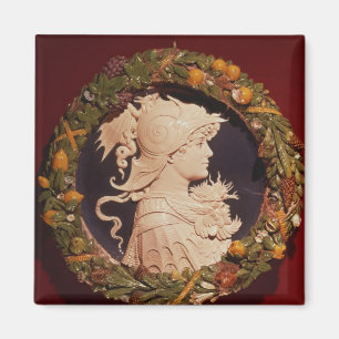 Roundel, das ein Profilporträt trägt Magnet