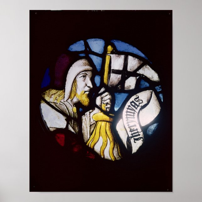 Roundel des Propheten Jeremiah, 15. Jahrhundert Poster (Vorne)