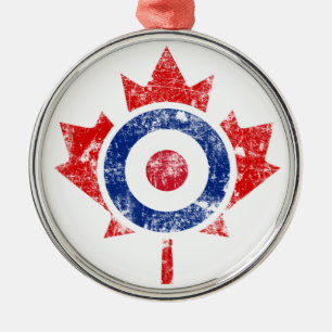 Roundel Kanada kräuselnHockey-Ziel-Schmutz-Eis Ornament Aus Metall