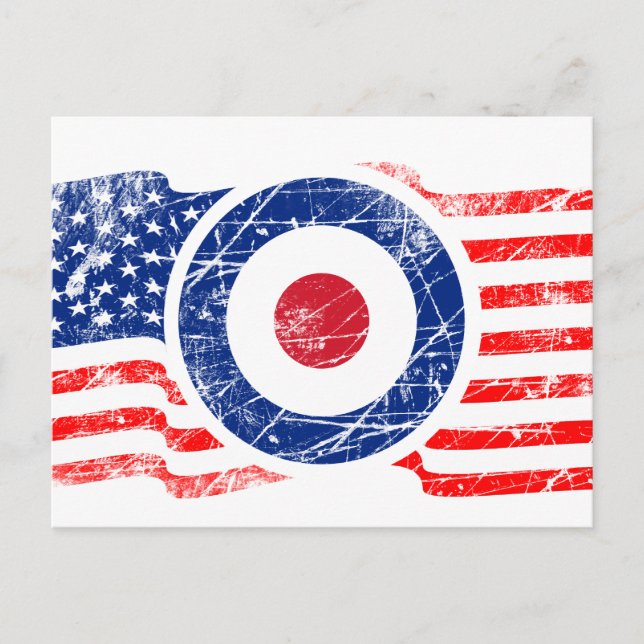 Roundel Mod USA Target Scooter Postkarte (Vorderseite)
