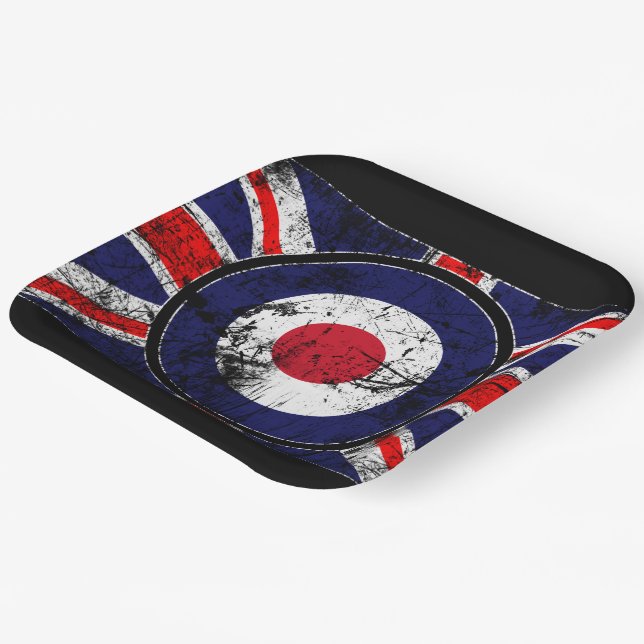 Roundel Target Mod UK Ziel Union Jack Pappteller (Gewinkelt)