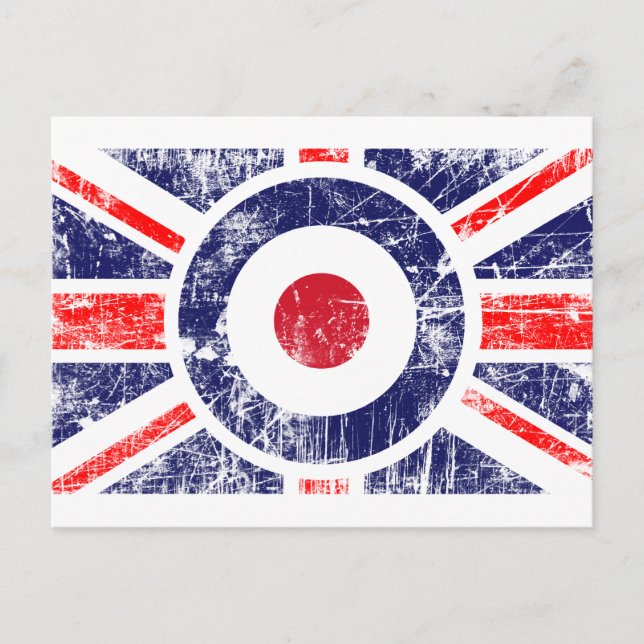 Roundel Target Mod UK Ziel Union Jack Postkarte (Vorderseite)