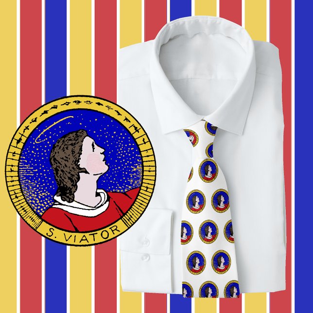 Roundel von St Viator von Lyon, Katechist (LD 01) Krawatte (Von Creator hochgeladen)