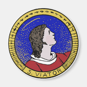 Roundel von St Viator von Lyon, Katechist (LD 01) Magnet