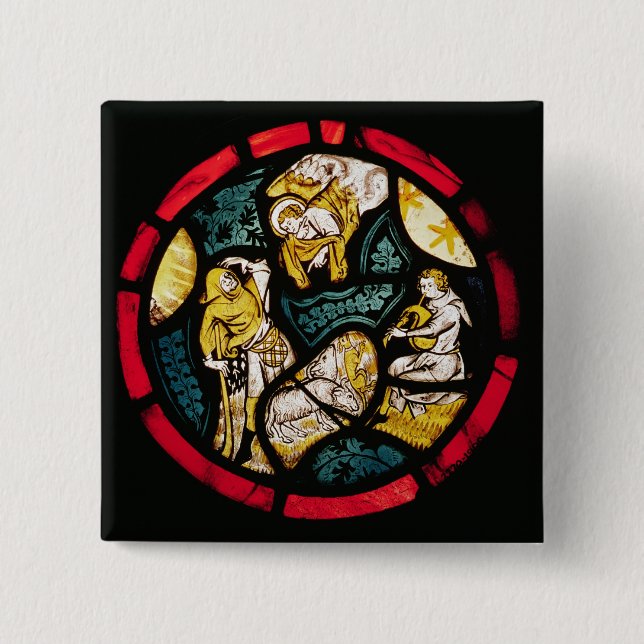 Roundel, welches die Ankündigung zu den Schäfern Button (Vorderseite)