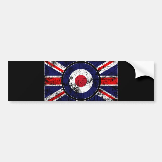 Roundel Ziel-Mod-BRITISCHER Autoaufkleber (Vorne)