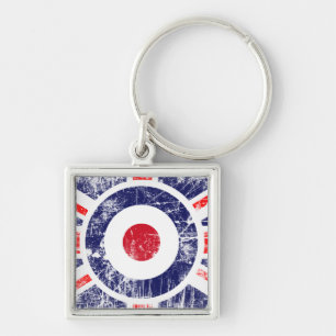 Roundel Ziel Mods UK Ziel Union Jack Schlüsselanhänger