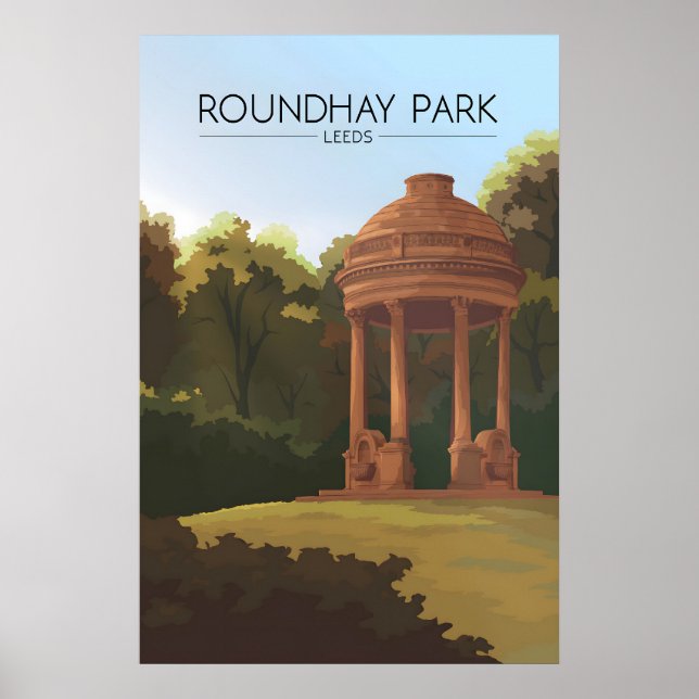 Roundhay Park Leeds Reiseplakat Poster (Vorne)