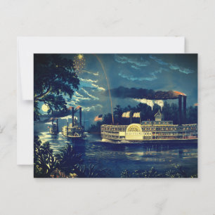 "Rounding a Bend" auf dem Mississippi: Postkarte