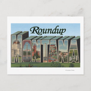 Roundup, Montana Postkarte