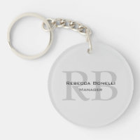 Roundweiß-graue Monogram-Manager