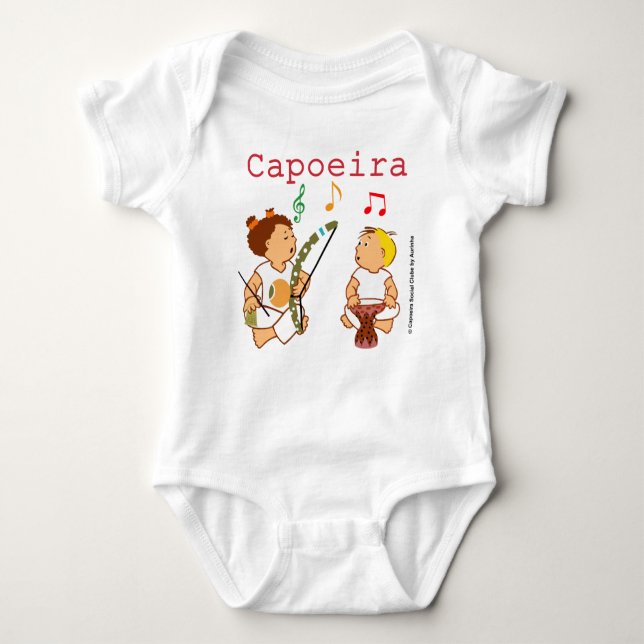 Roupa de bebê com desenho de de Capoeira  Baby Strampler (Vorderseite)
