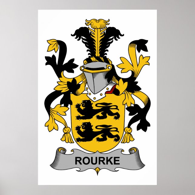 Rourke Familienwappen Poster (Vorne)