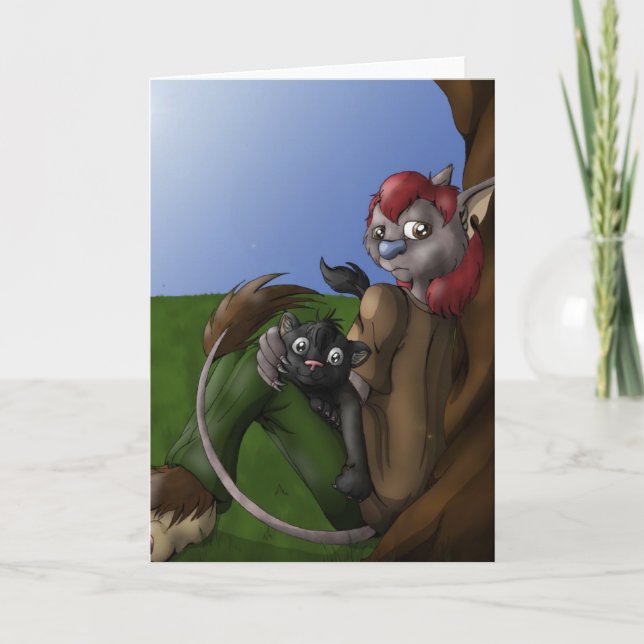 Rousoe u. Kenji Grußkarte Karte (Vorderseite)