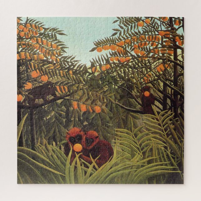 Rousseau - Affen im Orangenhain Puzzle (Vertikal)