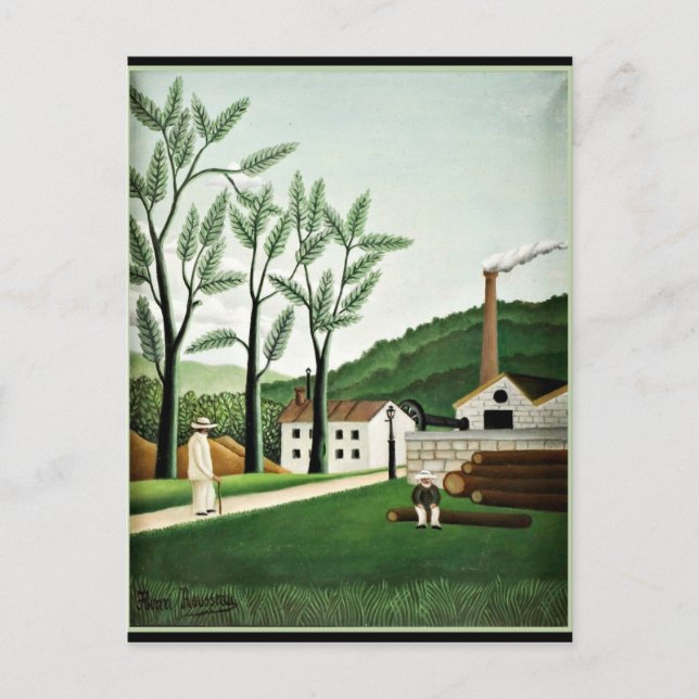 Rousseau - Das Sägewerk in Bievres , schöne Kunst Postkarte (Vorderseite)