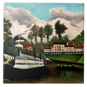 Rousseau - Das Wäscheboot, beliebtes Gemälde Fliese