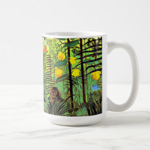 Rousseau - Exotische Landschaft mit Löwen und Löwe Kaffeetasse