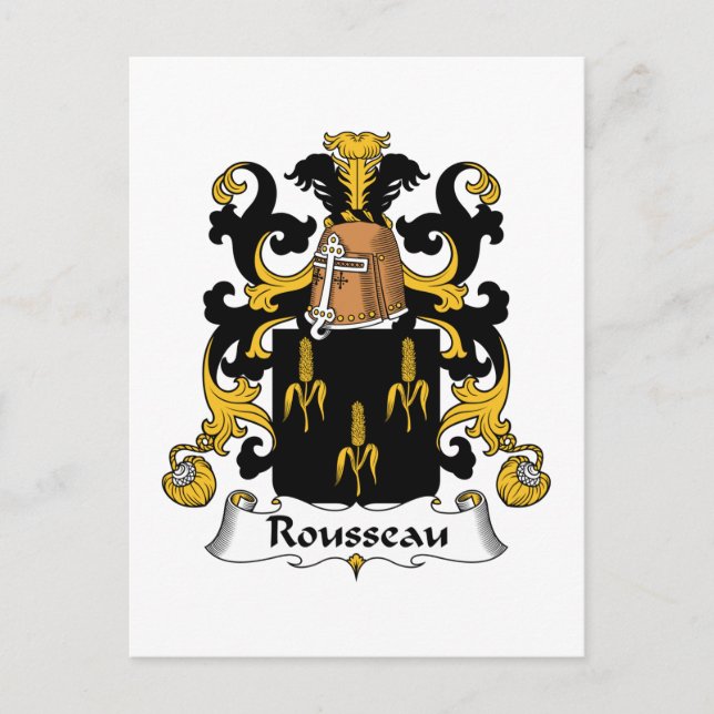 Rousseau Familienwappen Postkarte (Vorderseite)