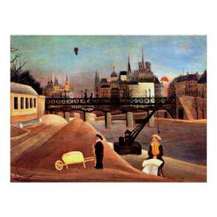 Rousseau - Ile Saint Louis und Notre Dame Poster