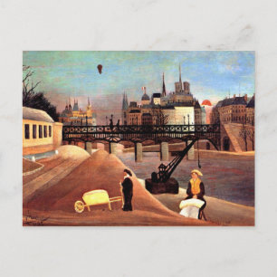 Rousseau - Ile Saint Louis und Notre Dame Postkarte
