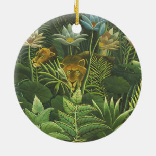 Rousseau Jungle Tropical Lion Kunstdruckerei Keramik Ornament