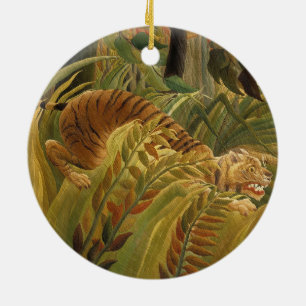 Rousseau Jungle Tropical Tiger Art Keramikornament