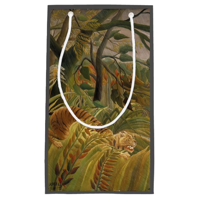Rousseau Jungle Tropical Tiger Art Kleine Geschenktüte (Vorderseite)