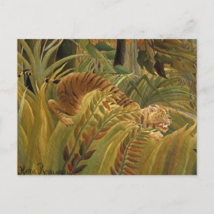 Rousseau Jungle Tropical Tiger Art Postkarte