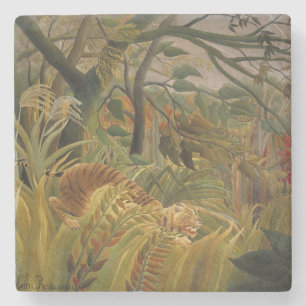 Rousseau Jungle Tropical Tiger Art Steinuntersetzer