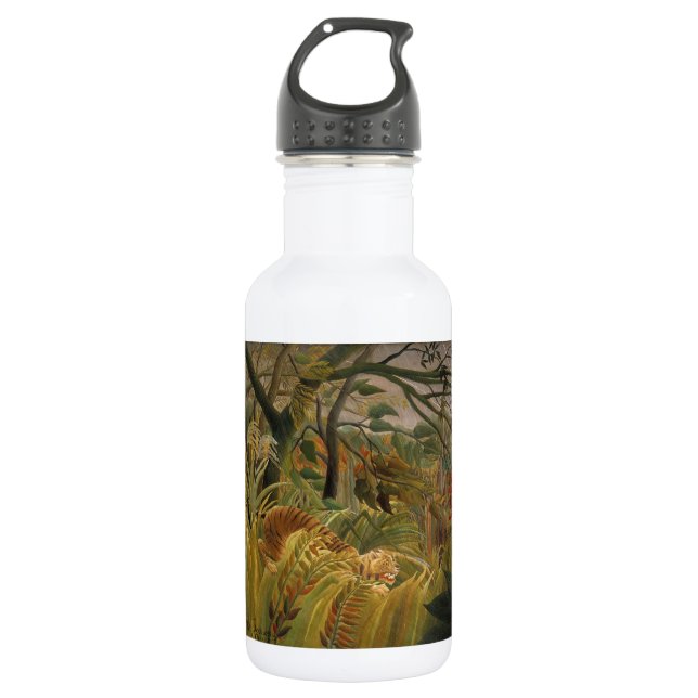 Rousseau Jungle Tropical Tiger Art Trinkflasche (Vorderseite)