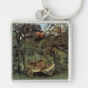 Rousseau’s Hungriger Löwe Schlüsselanhänger