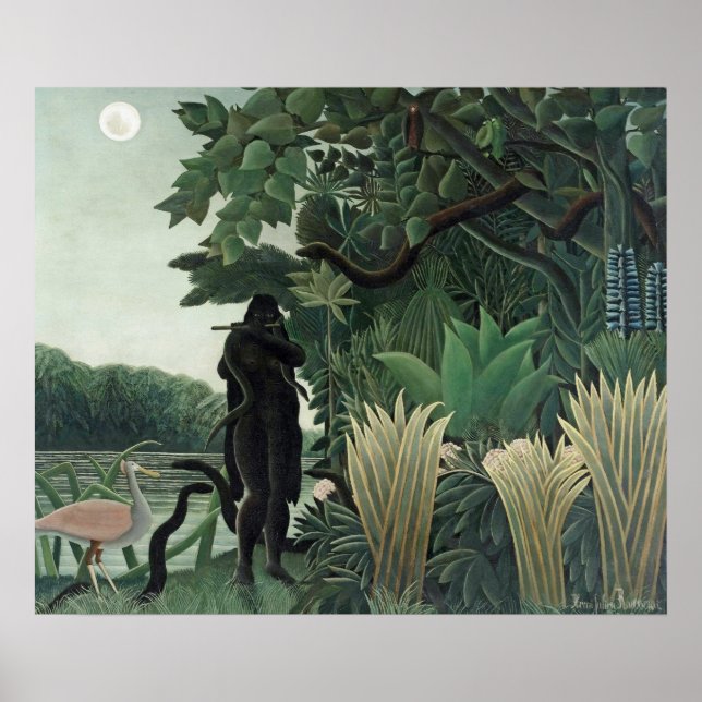 Rousseau Snake Charmer Malerei Poster (Vorne)