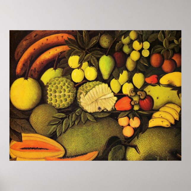 Rousseau - Stillleben mit exotischem Obst, Kunst Poster (Vorne)