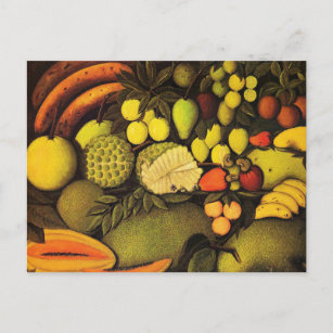 Rousseau - Stillleben mit exotischem Obst, Kunst Postkarte
