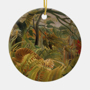 Rousseau-Tiger-Ornament Keramikornament