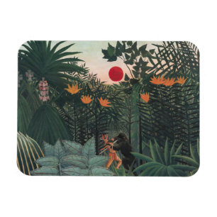 Rousseau - Tropische Landschaft, Indianer und Gori Magnet
