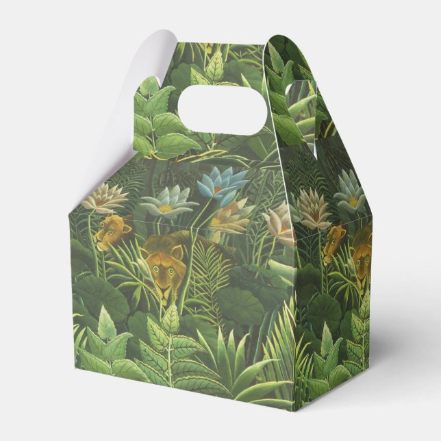 Rousseau Tropischer Jungle Löwenmalerei Geschenkschachtel (Vorderseite)