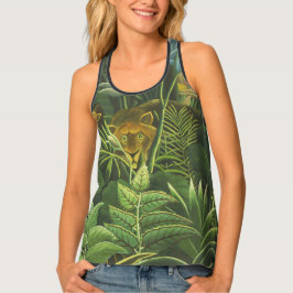 Rousseau Tropischer Jungle Löwenmalerei Tanktop