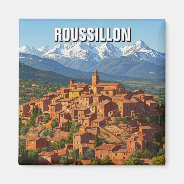 Roussillon France Travel Magnet (Vorne)
