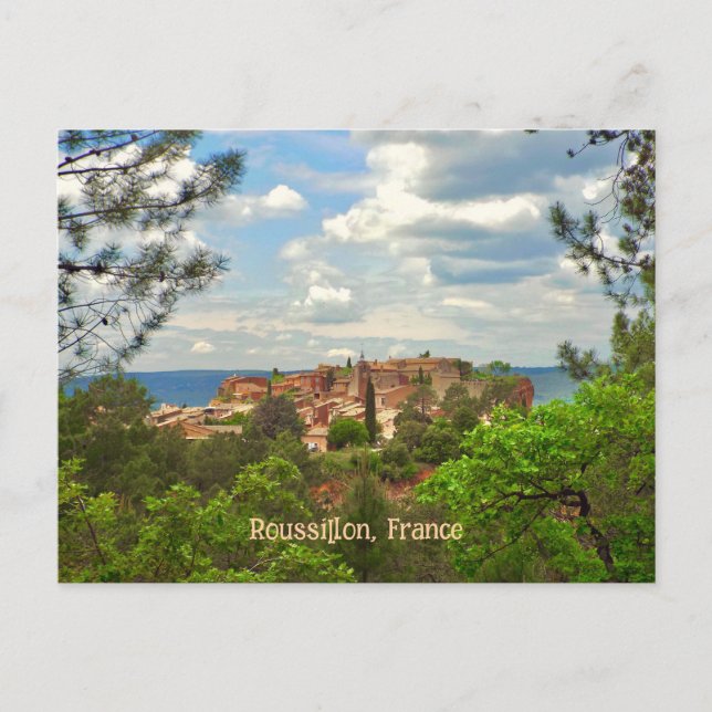 Roussillon, Frankreich, Schöne Hügellandschaft Postkarte (Vorderseite)