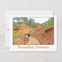 Roussillon, Provence, Ocker und Rose farbene Klipp