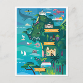 Route 1 Kalifornien Postkarte