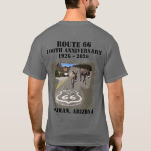 Route 66 100-Jahr-Jubiläum Oatman Arizona Rückseit T-Shirt