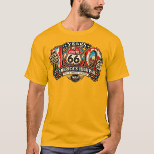 Route 66 100 Jahre Amerikas Highway Herren T-Shirt