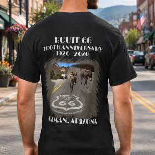 Route 66 - 100 Jahre Oatman Arizona Zurück T-Shirt